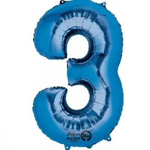 $ GLOBO 34" FOIL FORMA N3 AZUL