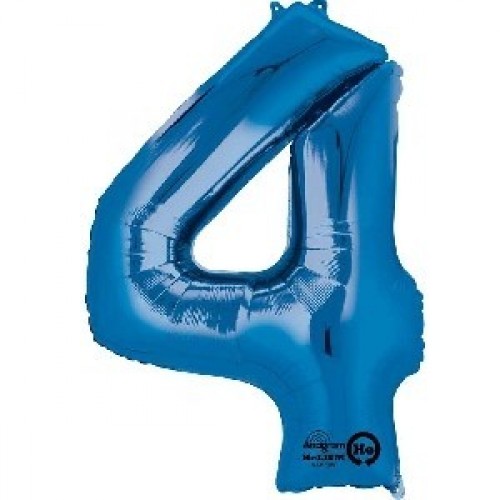 $ GLOBO 34" FOIL FORMA N4 AZUL