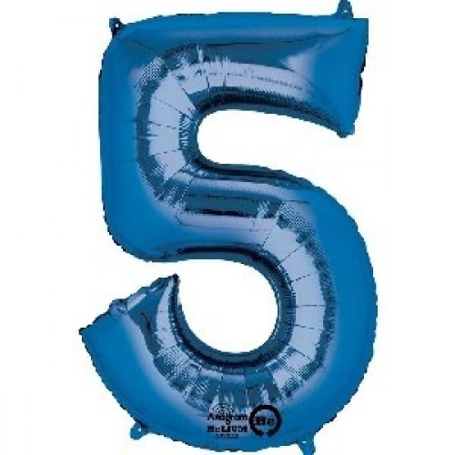 $ GLOBO 34" FOIL FORMA N5 AZUL