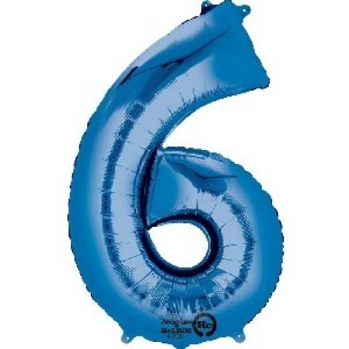 $ GLOBO 34" FOIL FORMA N6 AZUL