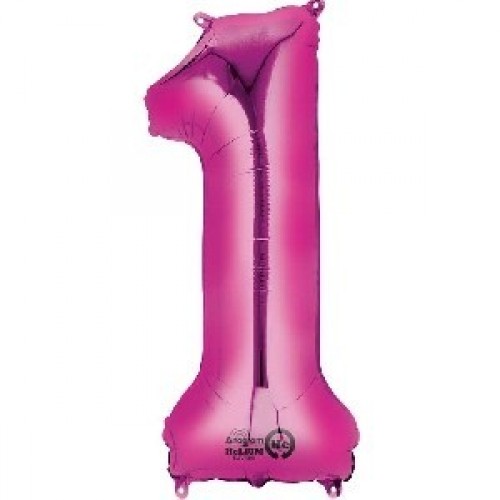 $ GLOBO 34" FOIL FORMA N1 FUCSIA