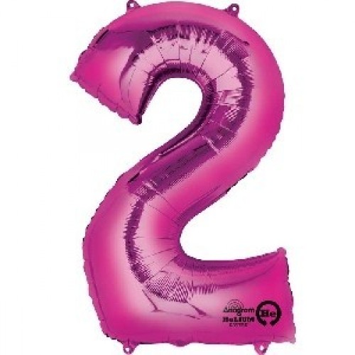 $ GLOBO 34" FOIL FORMA N2 FUCSIA