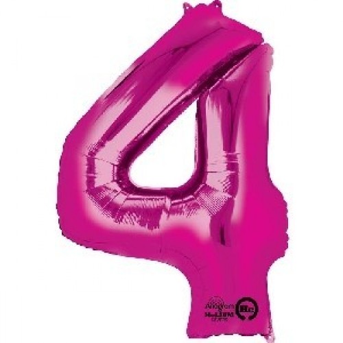 $ GLOBO 34" FOIL FORMA N4 FUCSIA