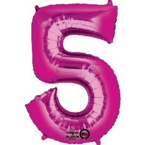 $ GLOBO 34" FOIL FORMA N5 FUCSIA