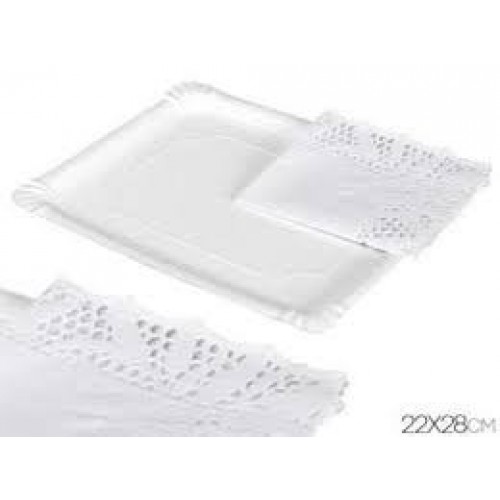 $E PAQ.2/U BANDEJA BLONDA 22X28CM BLANCO