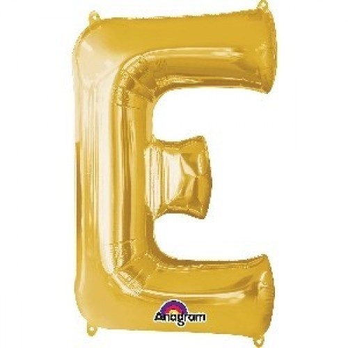 $E GLOBO 34" FOIL LETRA E METAL ORO