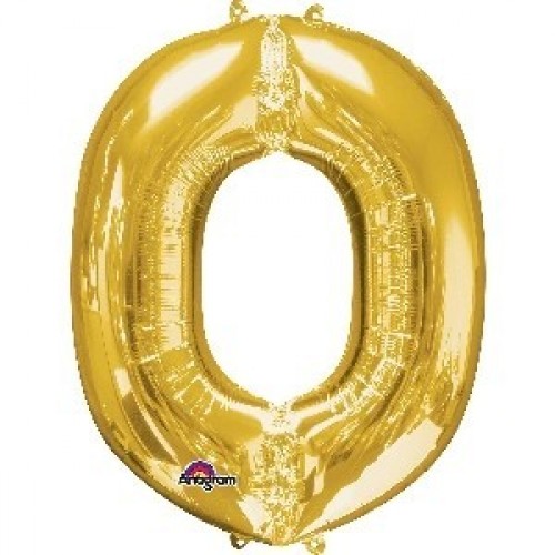 $ E  GLOBO 33" FOIL LETRA O METAL ORO