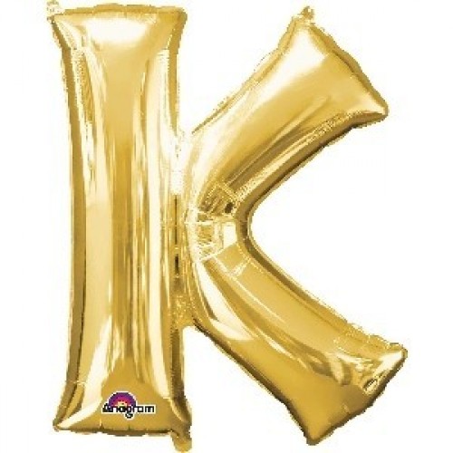 $E GLOBO 34" FOIL LETRA K METAL ORO