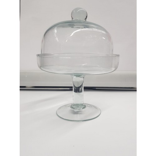 CUPULA CON PIE DE CRISTAL 26CM