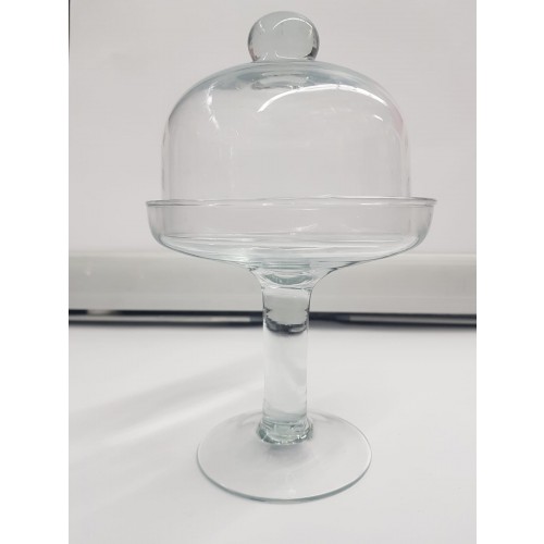 CUPULA CON PIE DE CRISTAL 21CM