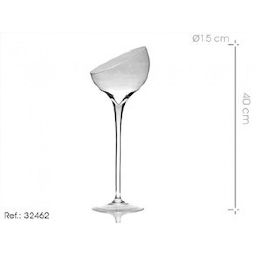 COPA CRISTAL BOCA CORTADA 15X40CM