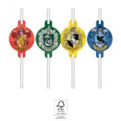   4 PAJITAS PAPEL HARRY POTTER