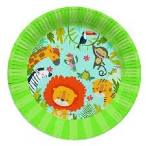 $D  8 PLATOS CARTON ANIMALE SELVA 23