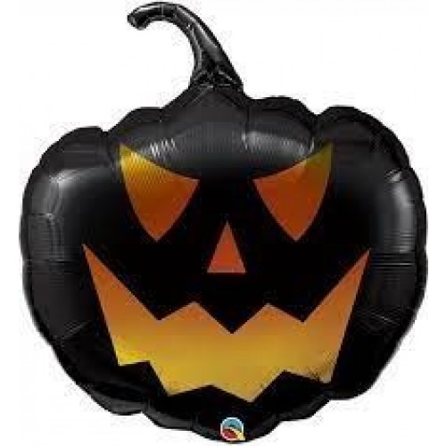 $D GLOBO 35" FOIL CALABAZA NEGRA HALLOWE