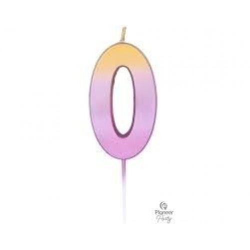   VELA CUMPLEAÑOS N0 ROSA-ORO 7CM