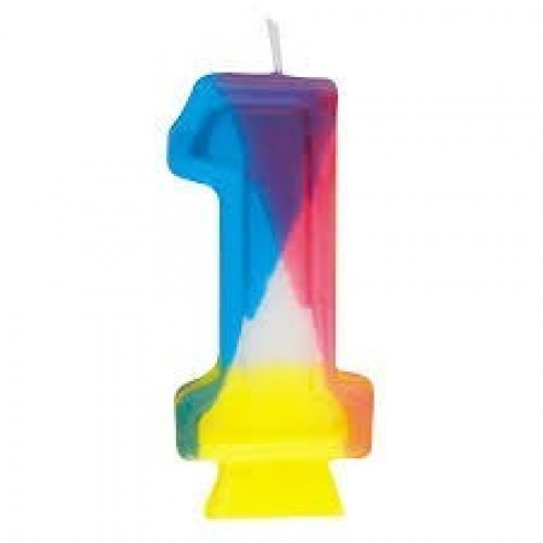VELA FORMA N1 MULTICOLOR 7CM