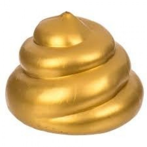 SQUEEZE CACA COLOR ORO 9CM