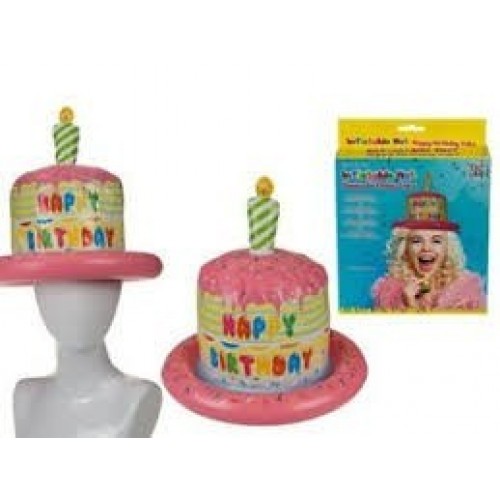 GORRO HINCHABLE TARTA HAPPY BIRTHDAY