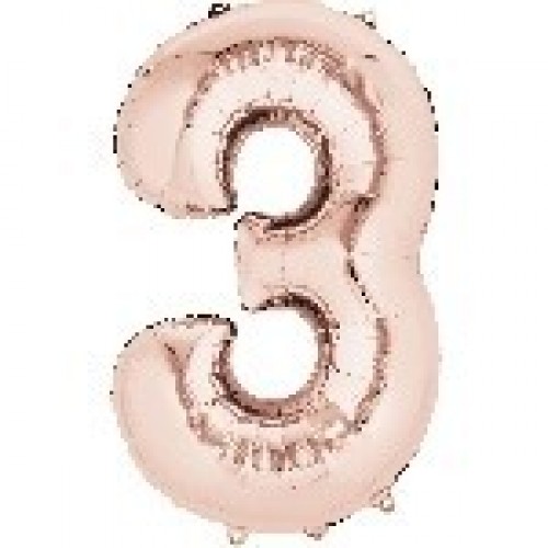$  GLOBO 34" FOIL FORMA N3 ROSA ORO