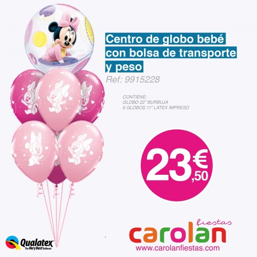 * CENTRO DE GLOBO MINNIE BABY