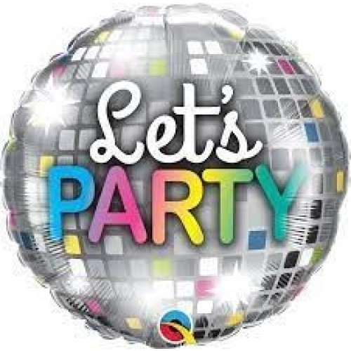 GLOBO 18" FOIL BOLA DISCO LETS PARTY