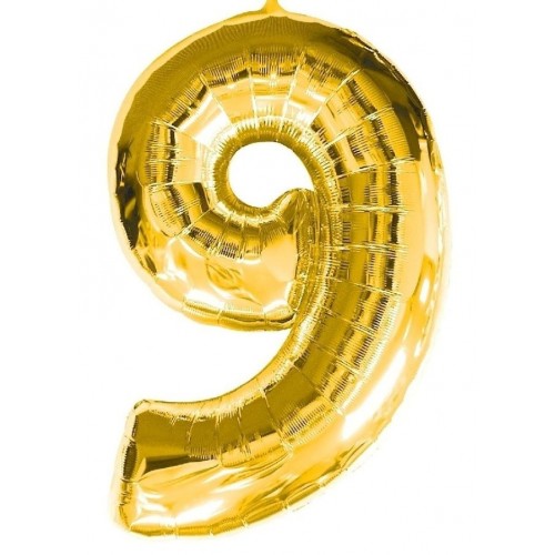 $   GLOBO 34" FOIL FORMA N9 ORO
