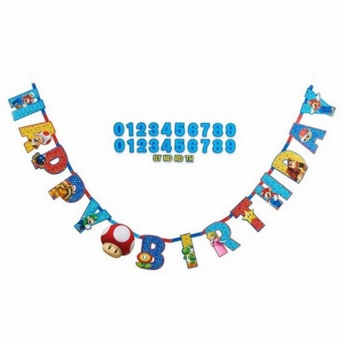 $D   CARTEL LETRA BIRTHDAY MARIO