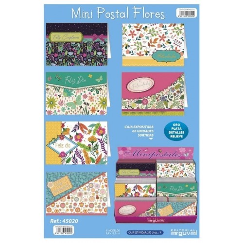 MINI TARJETA FLORES MOD.SURT.  
