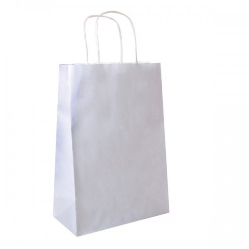 $   BOLSA C/ASA BLANCA 26 14X32CM