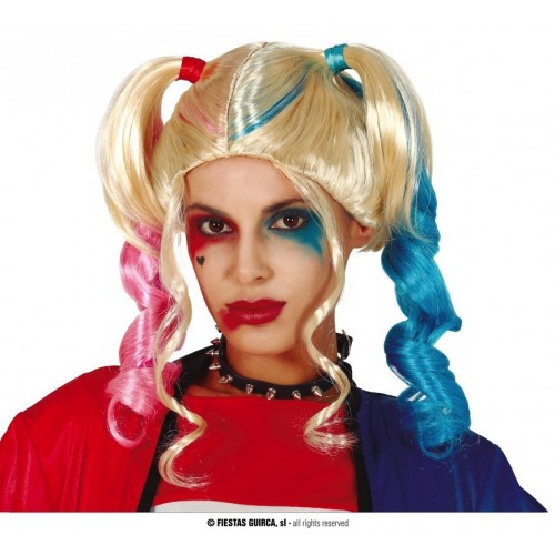 PELUCA COLETAS AZUL Y ROJA QUINN