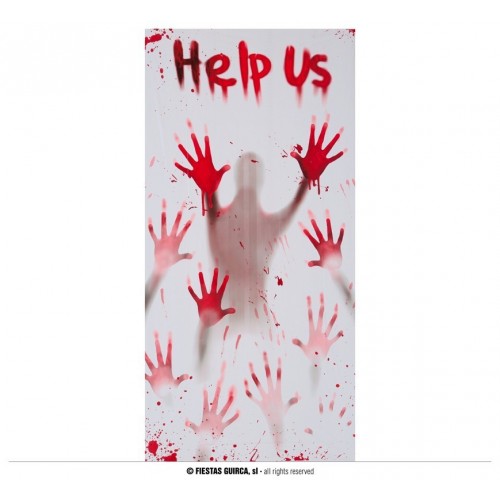 $D  DECORACION PUERTA"HELP US"76X1,52M