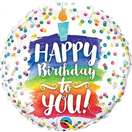 GLOBO 9" PALO FOIL BIRTHDAY TO YOU