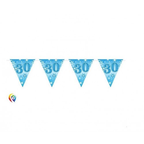   BANDERIN FELIZ 30 AÑOS AZUL