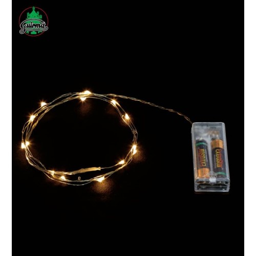 HILO 20 LED BLANCO CALIDO C/PILAS 2MTS