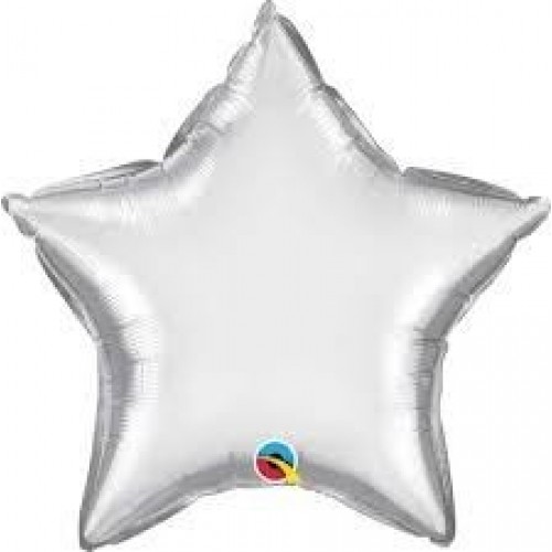  GLOBO 20" FOIL ESTRELLA CHROM PLATA