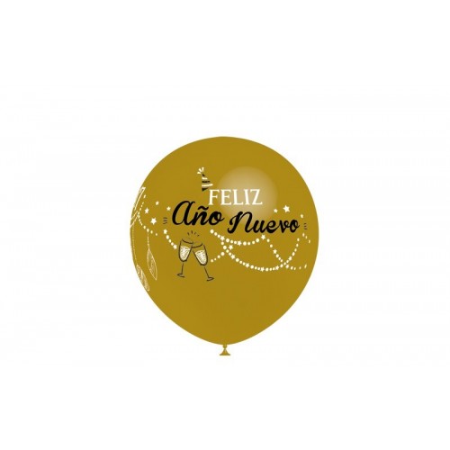 50 GLOBOS 112M9473 ORO AÑO NUEVO