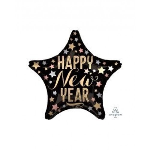 GLOBO 18" FOIL FORMA ESTRELLA  NEW YEAR
