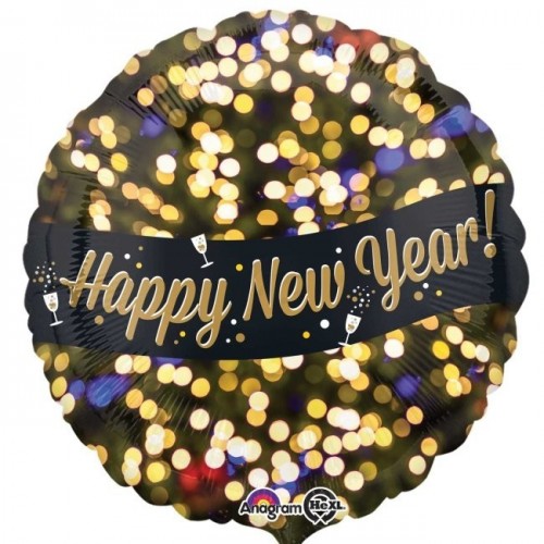 GLOBO 18" FOIL REDONDO HAPPY NEW YEAR