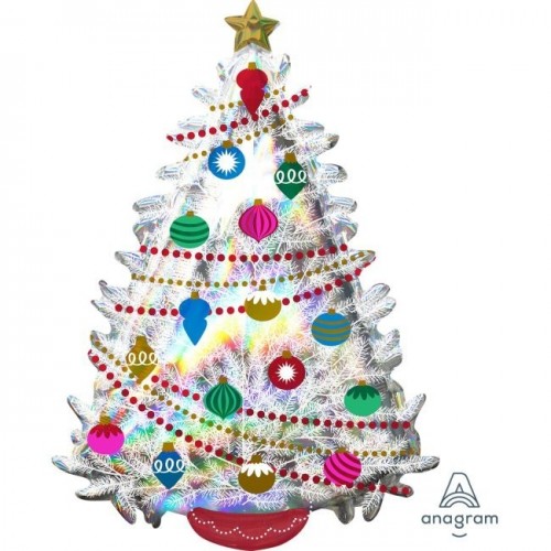 GLOBO 36" FOIL FORMA ARBOL DE NAVIDAD