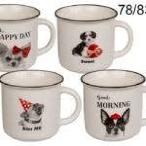 TAZA NEW BONE PERROS 10X8CM