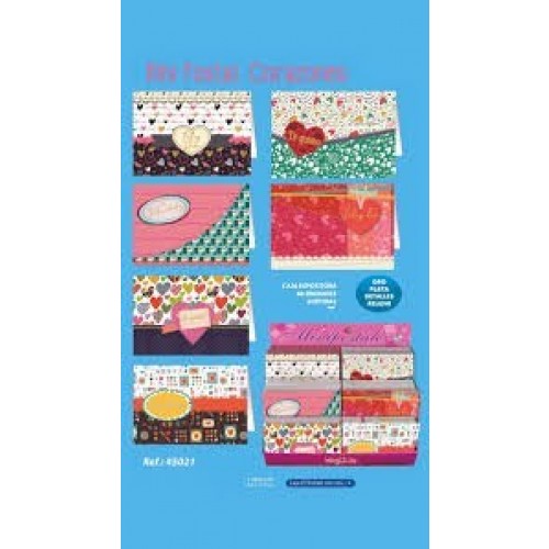 MINI TARJETA CORAZONES  