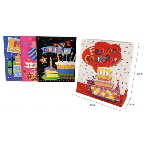 $D BOLSA INFANTIL CUMPLEAÑOS 23X19CM