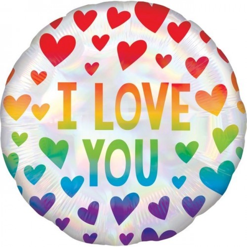 GLOBO 18" FOIL CORAZON IRISD. ILOVEYOU