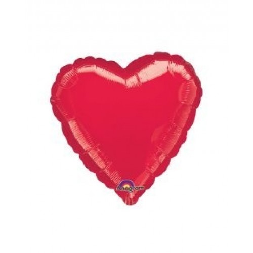   GLOBO 18" FOIL FORMA CORAZON  ROJO