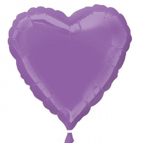 $ E GLOBO 18" FOIL FORMA CORAZON LAVANDA