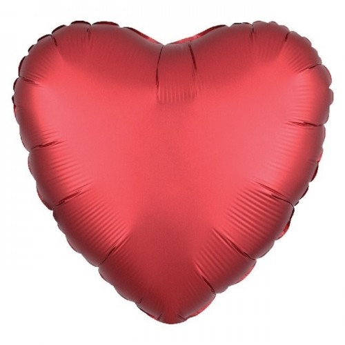 $E  GLOBO 18" FOIL FORMA CORAZON ROJO