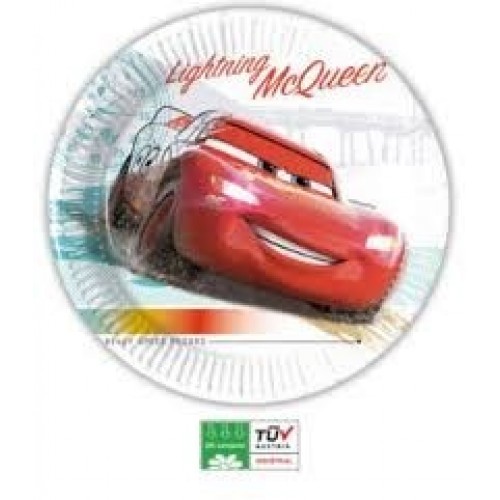   8 PLATOS COMPOSTABLE CARS 23CM