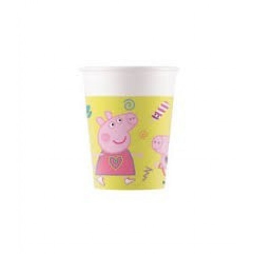   8 VASOS CARTON PEPPA PIG 200ML