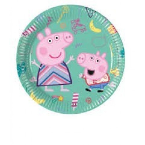  8 PLATOS CARTON PEPPA PIG 20CM