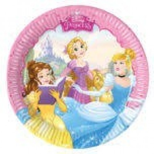   8 PLATO CARTON PRINCESAS 20CM